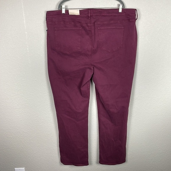 NWT NYDJ Marilyn Straight Purple Maroon Cabernet Jeans Lift Tuck Plus Sz 24W - Picture 3 of 9